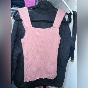 Maurices Pink Floral Textured Camisole